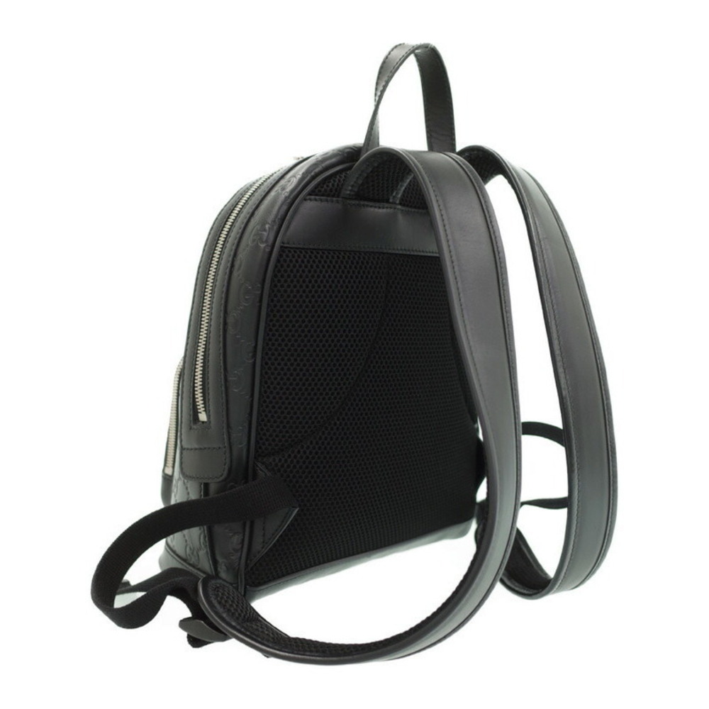 Gucci Signature Leather Backpack ssima Black